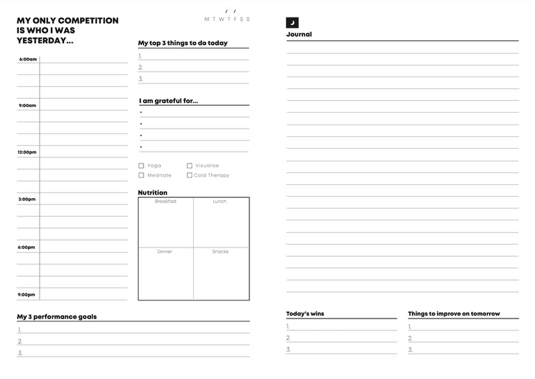 Athlete Performance Journal- Pre Order